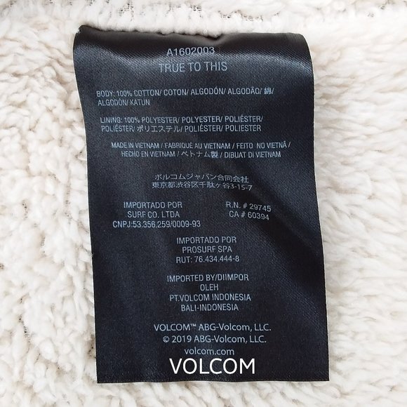 NWT Volcom Palm Drive Canvas Jacket Size M Rust Teddy Fleece Lined - Picture 11 of 11